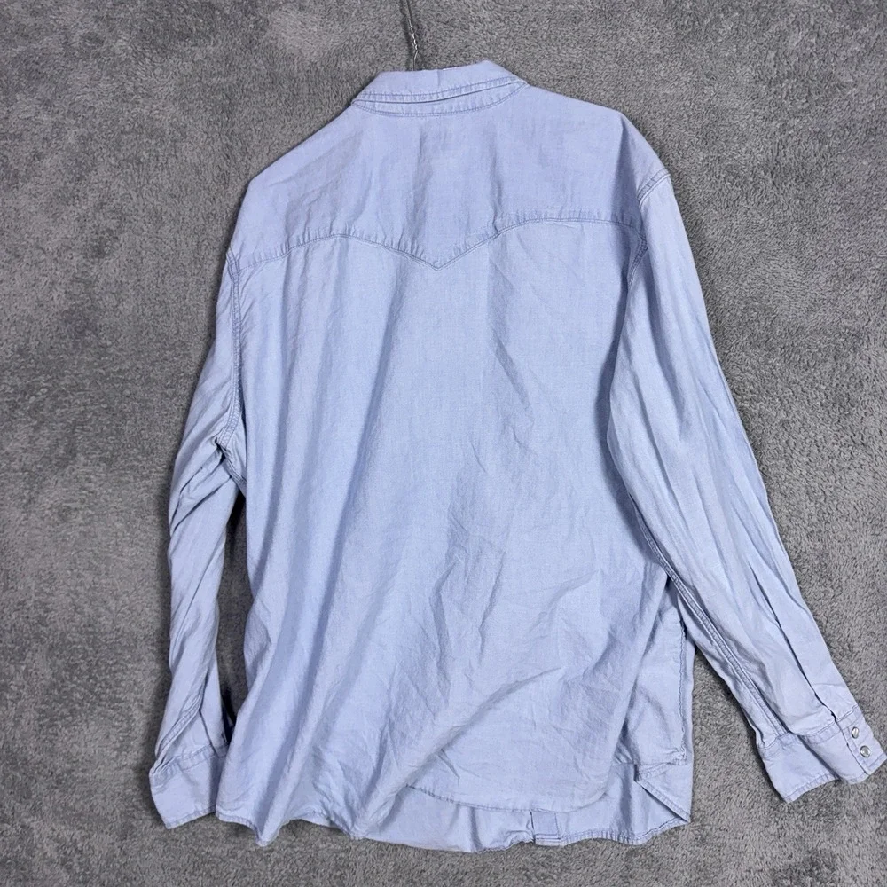 Levis Shirt Mens XXL 2XL Denim Pearl Snap Cowboy Western Barstow Light Wash